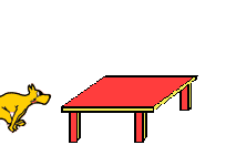 perro en la mesa
